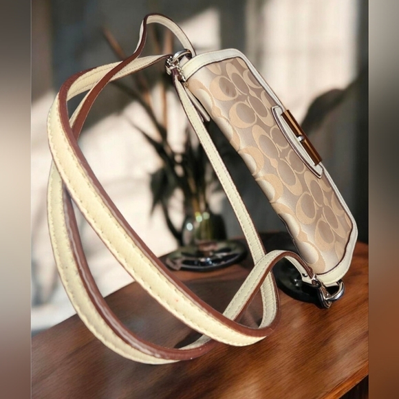 Coach Kristin Signature Sateen Flap Crossbody Style No. F48983 - Picture 3 of 12